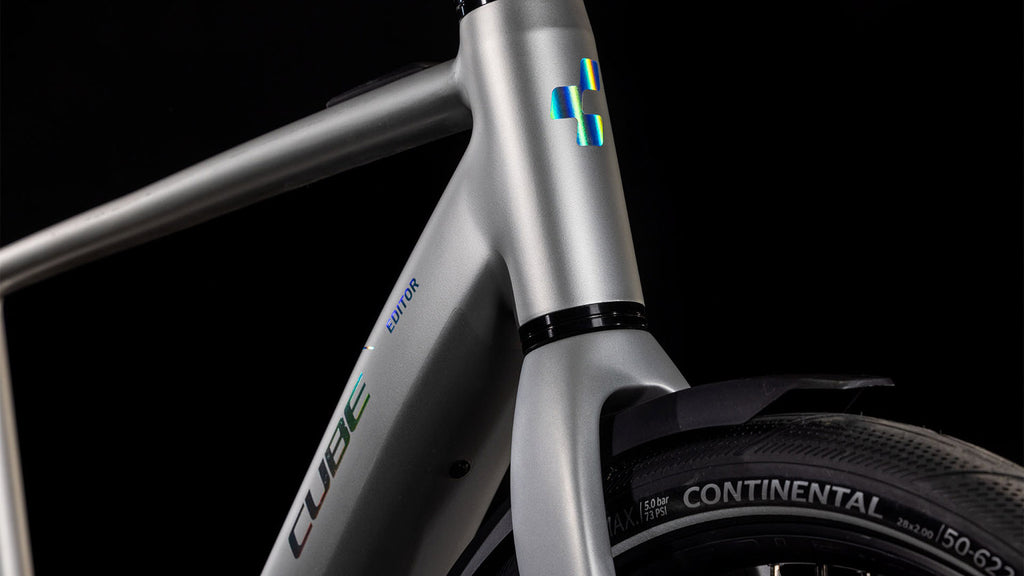 Cube Editor Hybrid SLX FE 400X Urban E-Bike 58 cm mit Bosch SX Motor 400Wh Akku und Shimano 8-Gang Nabenschaltung sleekgrey n spectral