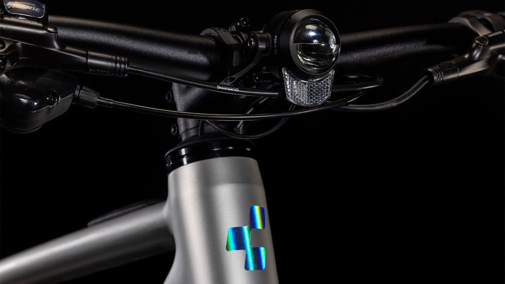 Cube Editor Hybrid SLX FE 400X Urban E-Bike 58 cm mit Bosch SX Motor 400Wh Akku und Shimano 8-Gang Nabenschaltung sleekgrey n spectral