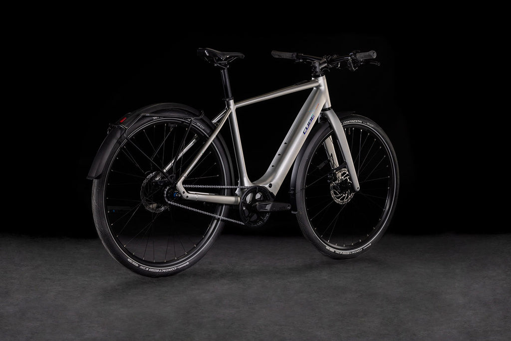 Cube Editor Hybrid SLX FE 400X Urban E-Bike 58 cm mit Bosch SX Motor 400Wh Akku und Shimano 8-Gang Nabenschaltung sleekgrey n spectral