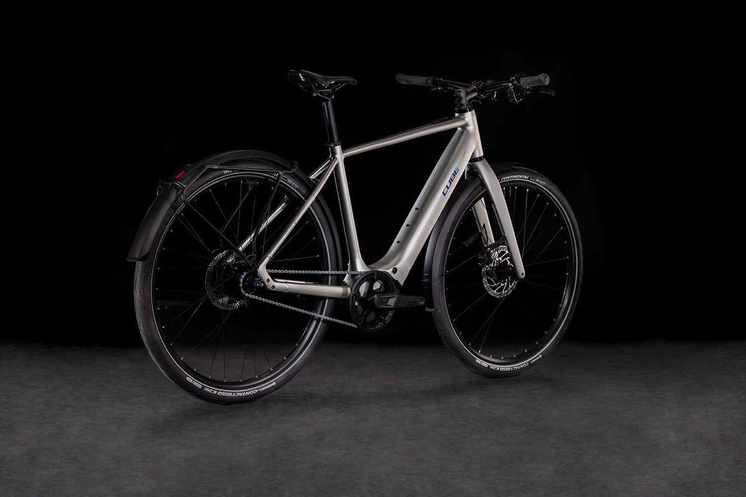 Cube Editor Hybrid SLX FE 400X Urban E-Bike 58 cm mit Bosch SX Motor 400Wh Akku und Shimano 8-Gang Nabenschaltung sleekgrey n spectral