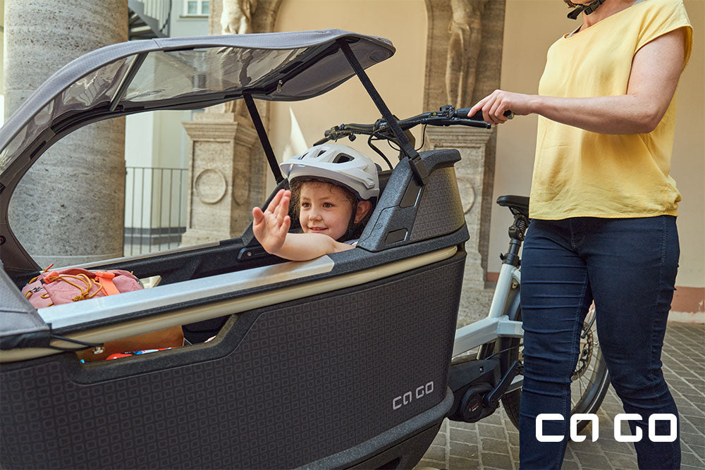 Ca Go Bike FS 200 Life Family Plus Lastenrad mit Bosch Performance CX Motor 625Wh Akku Silk Grey