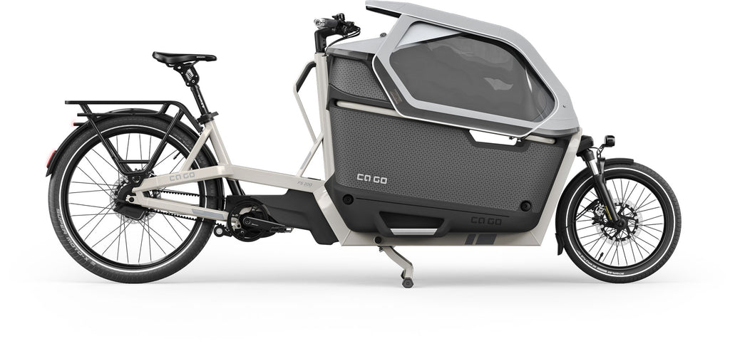 Ca Go Bike FS 200 Life Family Plus Lastenrad mit Bosch Performance CX Motor 625Wh Akku Silk Grey